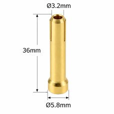 QQ150 TIG COLLET 3.2MM BRASS